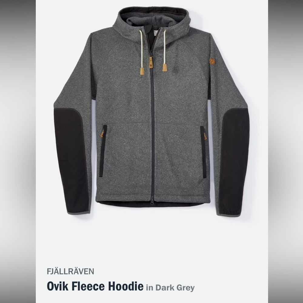 Ovik Fleece Hoodie
 in Dark Grey